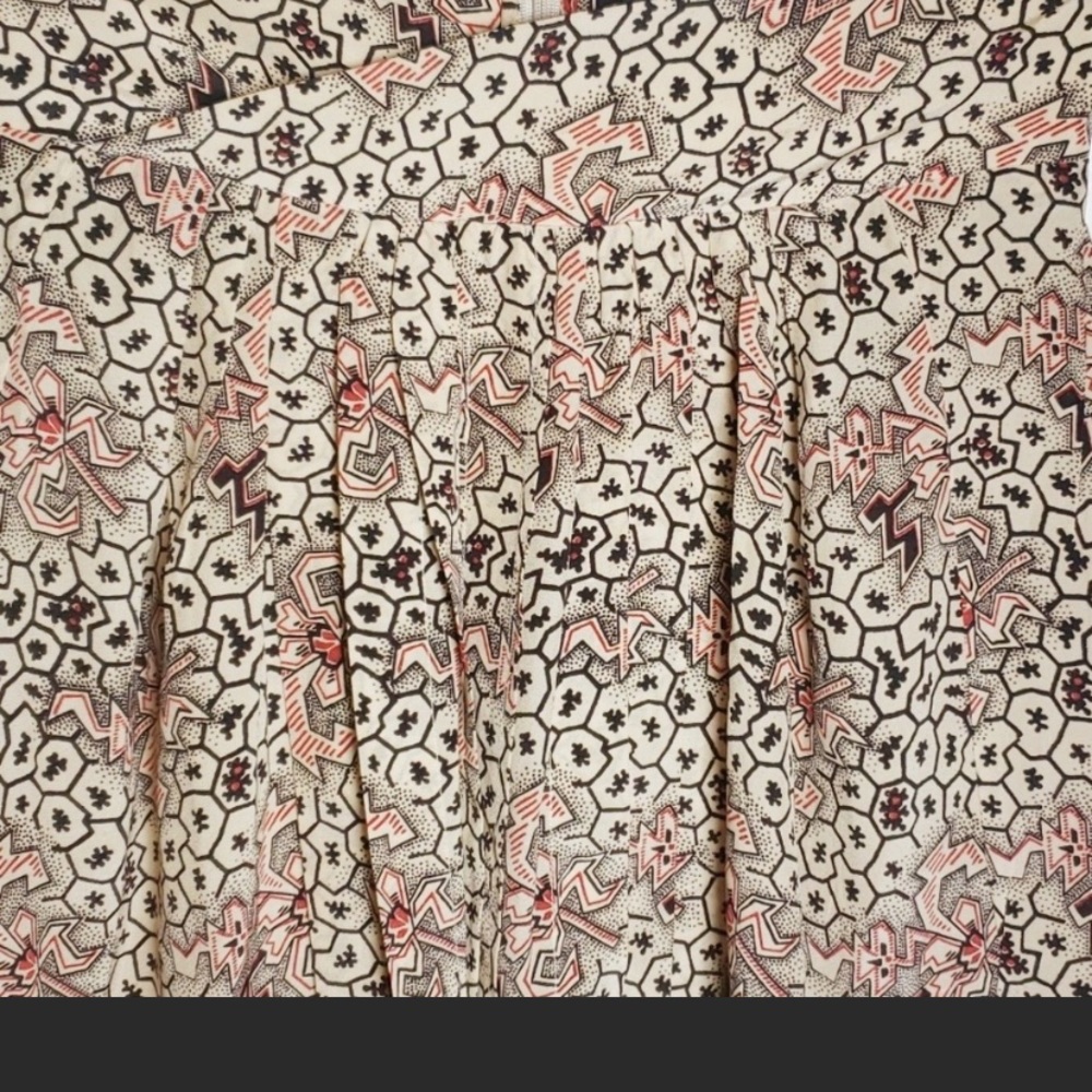 Isabel Marant mixed print pleated mini skirt - Picture 3 of 6
